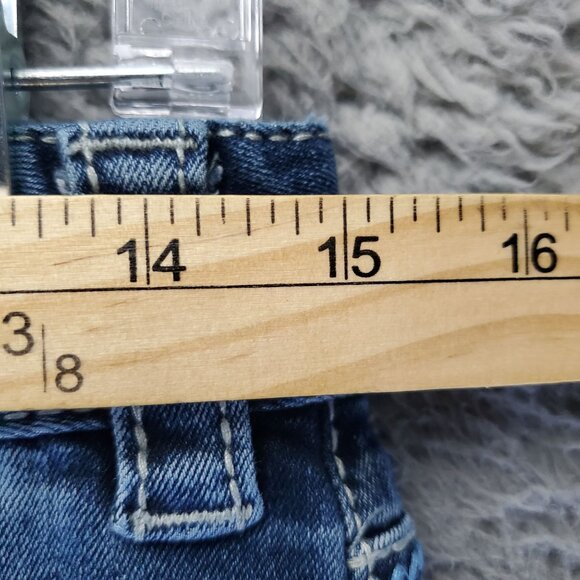 Rock & Roll Jeans Womens 26x34 Tall Blue Boyfriend Casual Distressed Denim - Picture 6 of 13